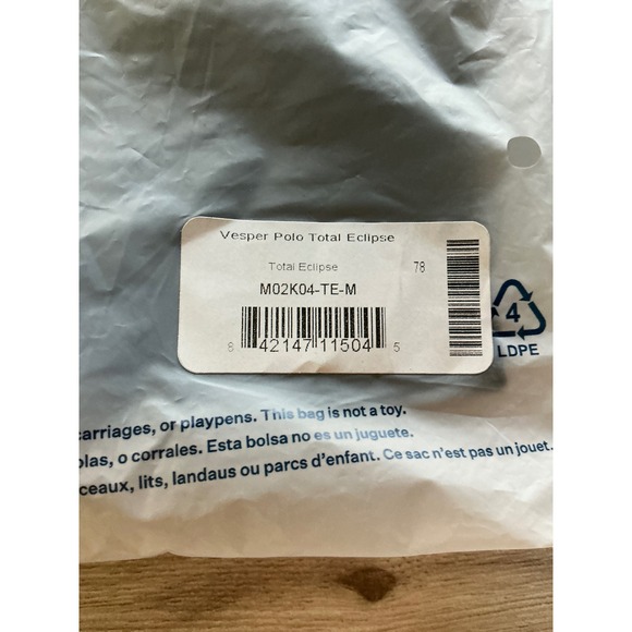 Mack Weldon Vesper Polo - Total Eclipse Navy Blue Size Medium New With Tags - Picture 6 of 6